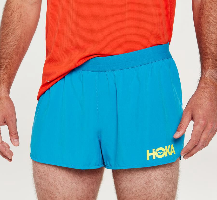 Shorts Mens - Hoka One One Performance - Blue - DWHVSRG-24